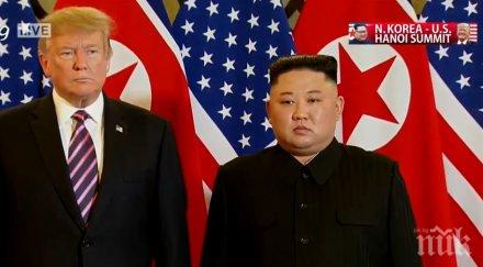 франс прес ким тръмп споделиха трапезата разговарят ядрените оръжия