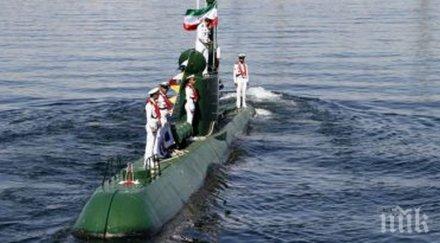 иран изстреля ракета подводница