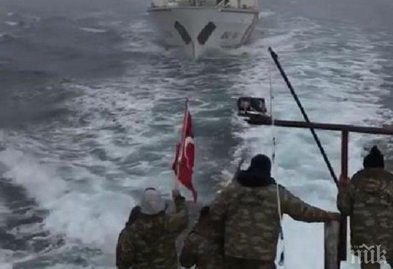 ЕКШЪН В ЧЕРНО МОРЕ: Румънци стреляха по турци - има ранени (ВИДЕО)