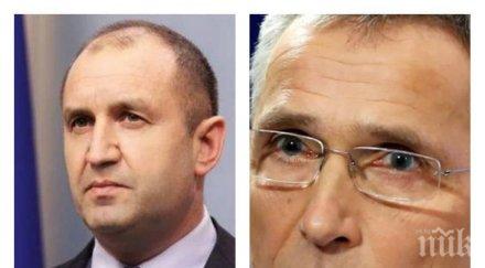 първо пик йенс столтенберг среща румен радев президентът говори английски родните медии обновена