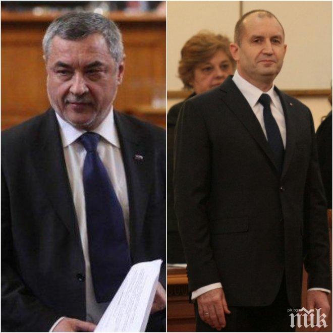 Патриотът Валери Симеонов изобличи родоотстъпника Румен Радев - уж президентът, който забрави Родината и охули езика си