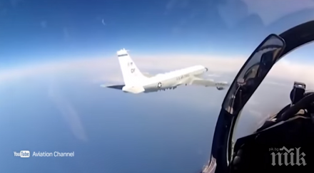 уникално видео прихвана американски разузнавателен самолет балтийско море