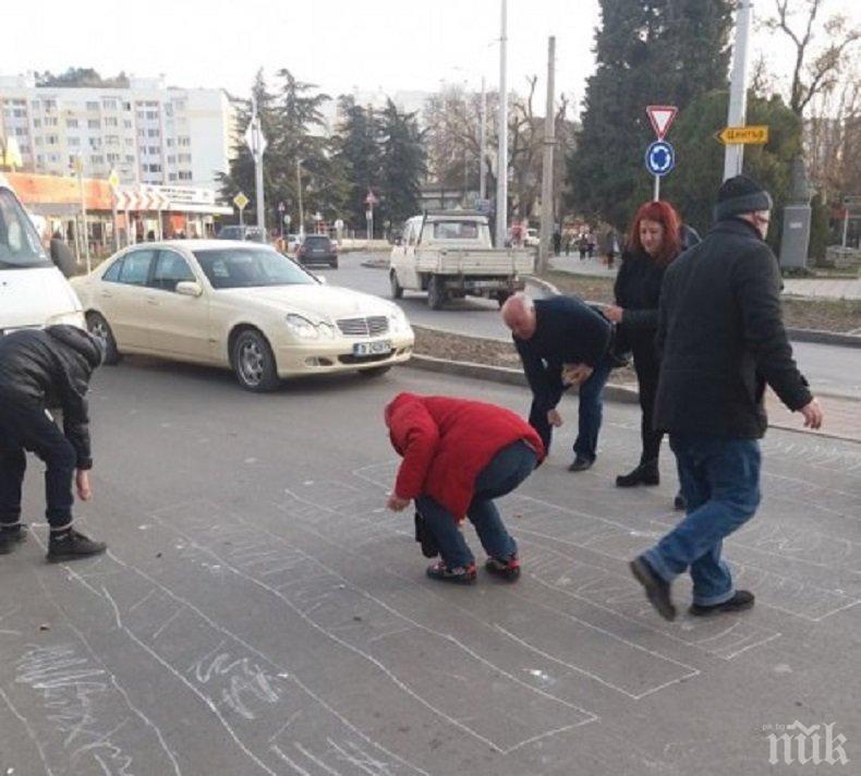 КУЛТОВО: В Аспарухово си нарисуваха пешеходни пътеки