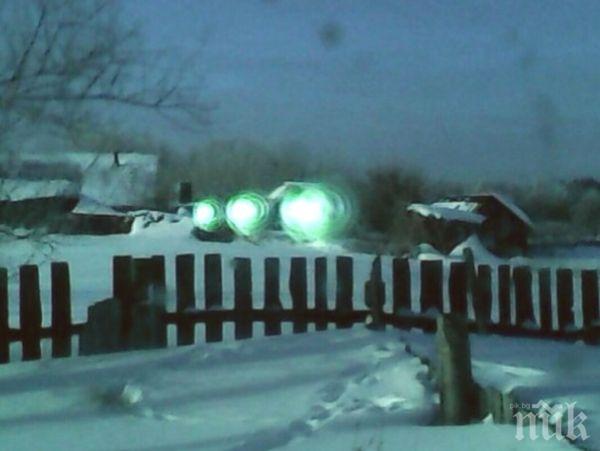 МИСТЕРИЯ: Рускиня снима НЛО до къщата си