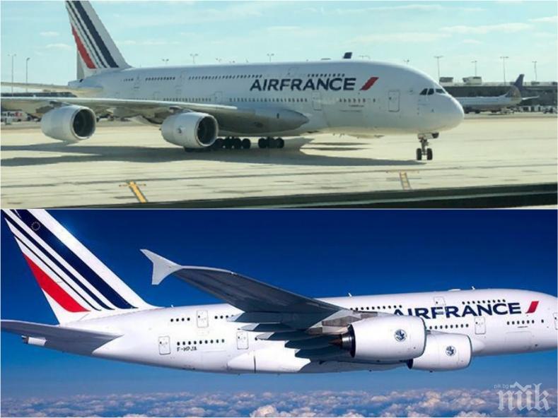 КАКВО СЕ СЛУЧВА? Самолет на Ер Франс с 501 души на борда аварира (ВИДЕО)