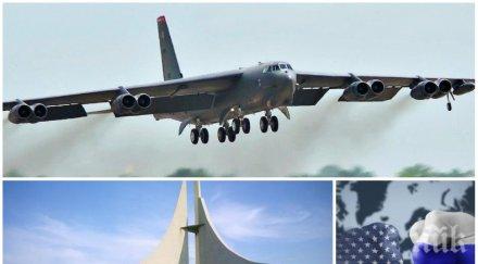 случва сащ прехвърлят европа ядрени бомбардировачи два летят около русия