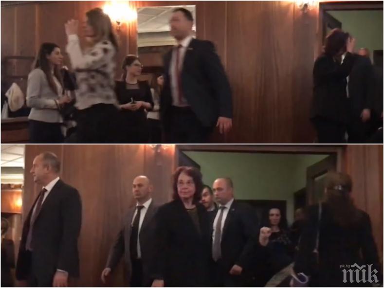 САМО В ПИК TV: Охранители тичат по Деси Радева в Софийската опера - вардят я в тоалетната (ЕКСКЛУЗИВНИ КАДРИ)