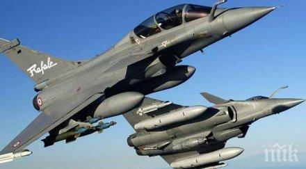 инцидент пилот изтребител катапултира излитане франция