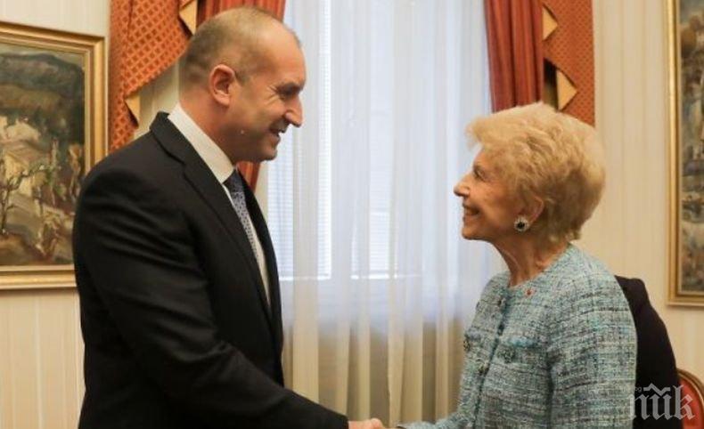 Президентът се срещна с пожизнения секретар на Френската академия Елен Карер Д’Анкос