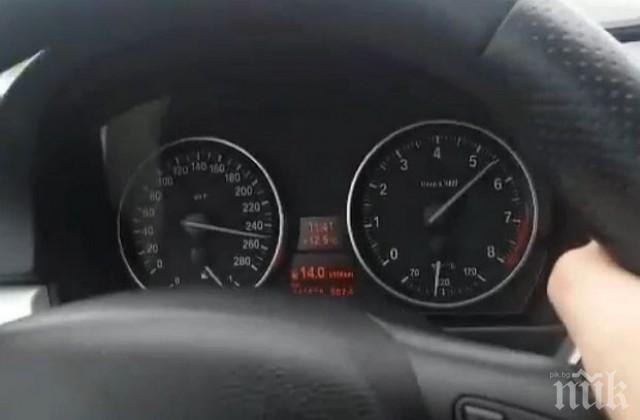 АДРЕНАЛИН НА МАКС: Ненормалник набримчи 250 км/ч във Велико Търново