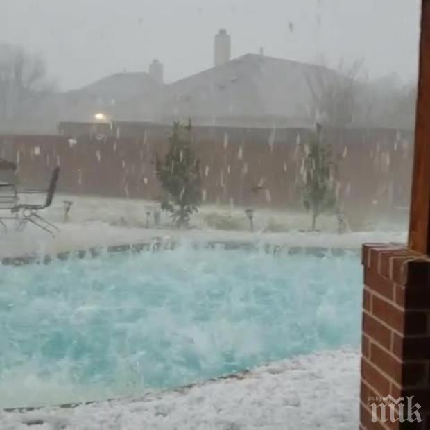 Жестока градушка удари Тексас (ВИДЕО)