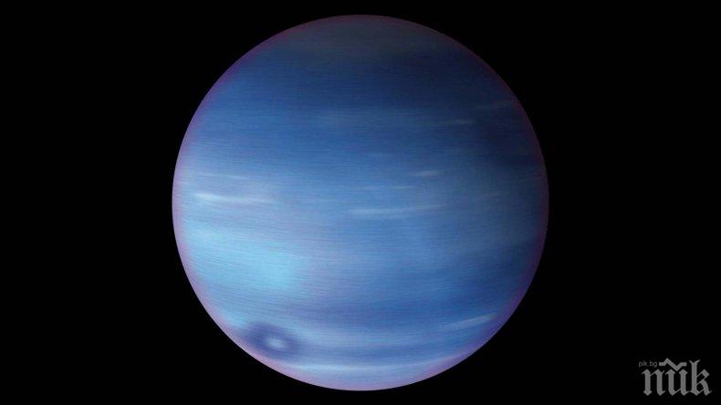 Хъбъл засне буря на Нептун, по-голяма от Земята