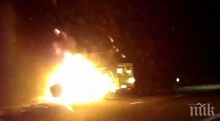 извънредно камион леснозапалими течности запали пазарджик