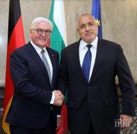 ПЪРВО В ПИК: Борисов прие германския президент - ето какво обсъдиха