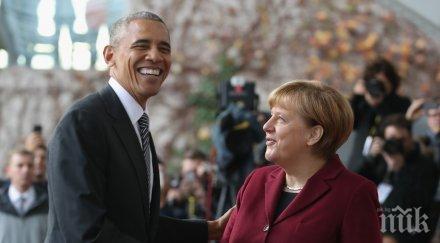 меркел посрещна обама берлин