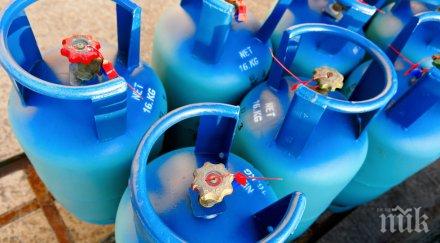 паника вършец камион разпиля бутилки газ метан