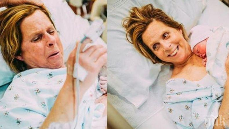 УНИКАЛНО: Баба от Небраска роди детето на сина си с яйцеклетка от дъщеря си (СНИМКА)