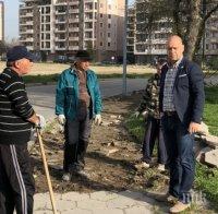 1000 квадратни метра тротоари постлаха в Пловдив