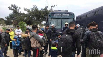 разчистиха мигрантския палатков лагер солун