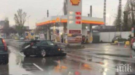 първо пик зверско меле софия бмв размаза зловещо дъжда видео