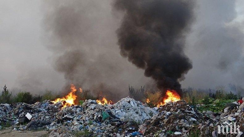 Гори пожар до хлебозавод в Люлин