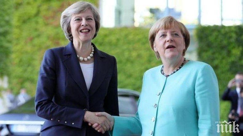 Меркел приема Мей за Брекзит