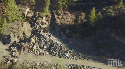 свлачището смолян затрупало пътя мадан тормози шофьорите