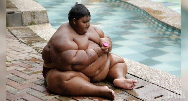 РЕКОРД: Най-дебелото момче в света отслабна със 100 килограма (СНИМКИ)