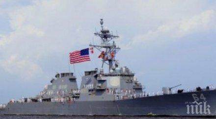 наблюдение американски разрушител следен внимателно руския вмф черно море