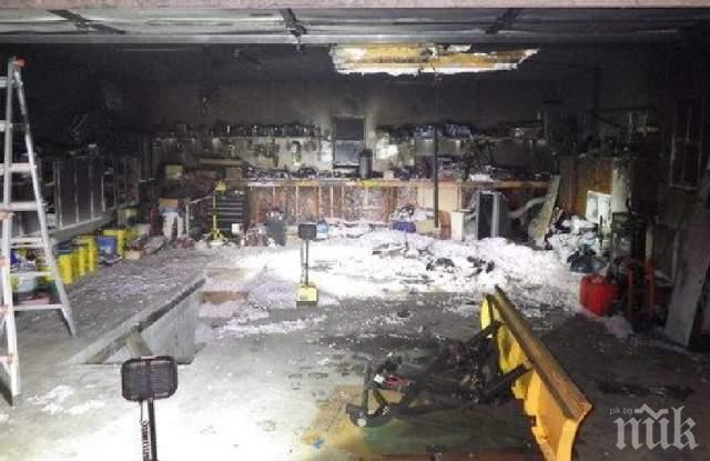 Задържаха мъж, подпалил гаража на комшия