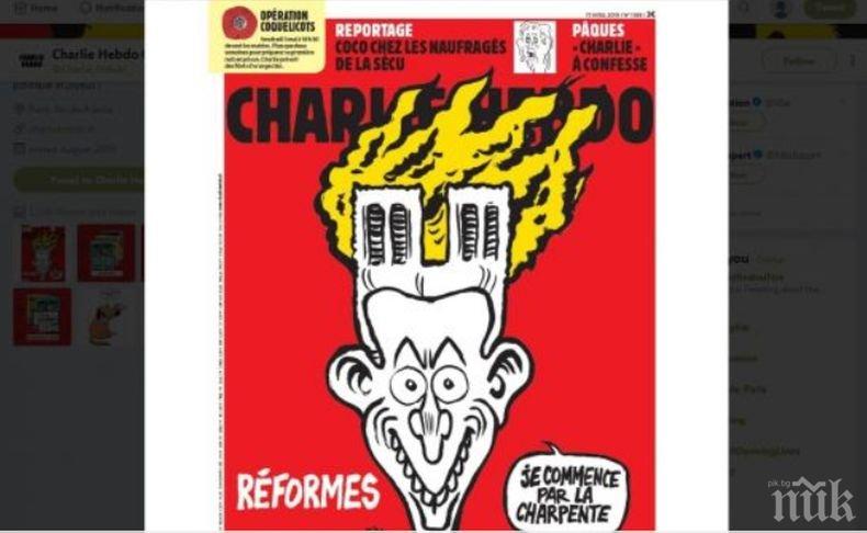 Шарли Ебдо окарикатури и пожара в Нотр Дам