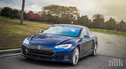 ужас автомобил tesla самовзриви паркинг шанхай