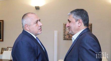 първо пик борисов срещна министъра пътищата градоустройството иран