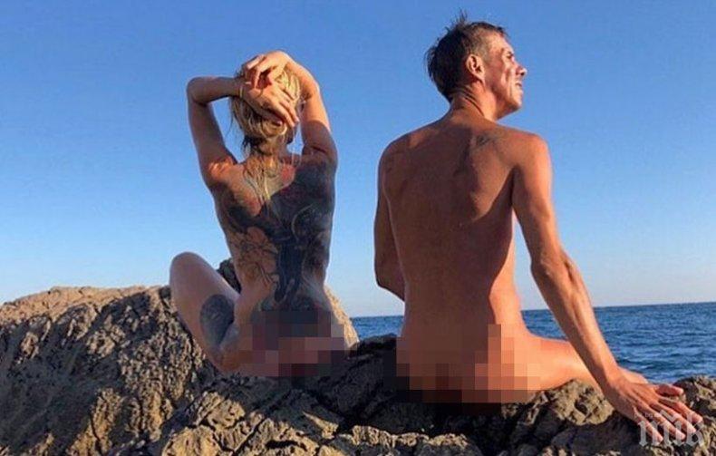 Скандален актьор мъкне дъщеричката си на нудистки плаж 