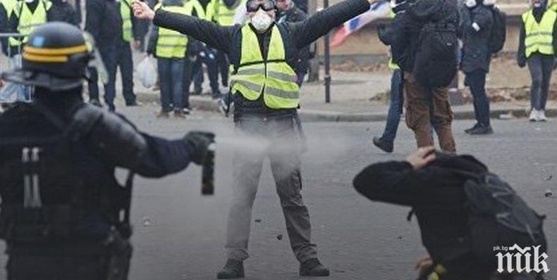 РЕКОРД: 28 хиляди души са участвали в протестите на жълтите жилетки в събота във Франция 