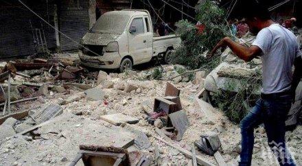 сирийската провинция хама заснета постановка смъртта семейство заради използване химическо оръжие