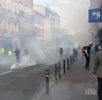 42 –ма задържани при сблъсъци на протестите на „жълтите жилетки“ в Страсбург