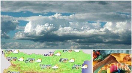 великден облаци крият слънцето празникът мине без валежи карта