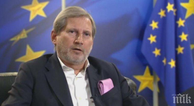 Йоханес Хан с надежда ЕС да даде положителна препоръка за Македония