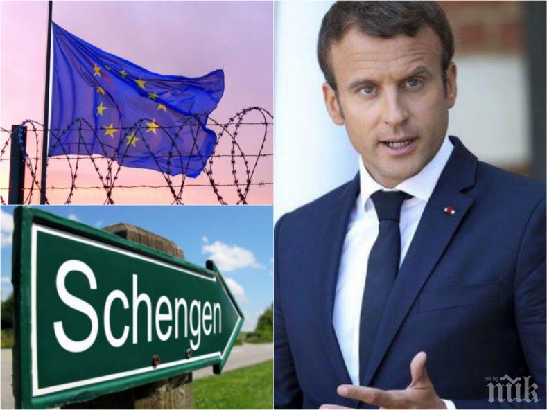 НАПРЕЖЕНИЕ: Макрон иска връщане на границите и свиване на Шенген