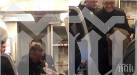 фото удар пик вижте ветко арабаджиев самолета софия бизнесменът белезници добро настроение двама полицаи пазят снимки видео