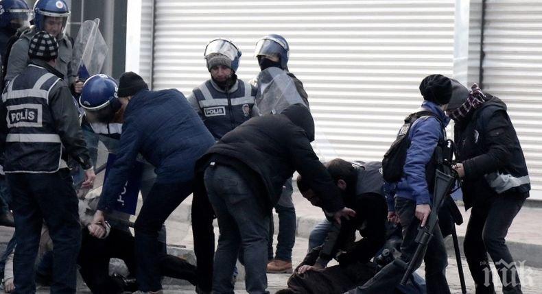 Арести: 127 души са задържани в Истанбул по време на първомайските протести