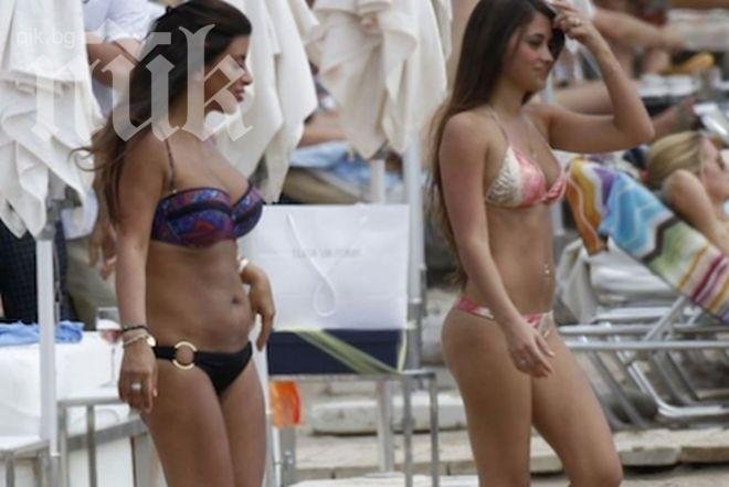 Фабрегас заведе гаджето на Меси на море (снимки)

