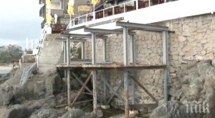 наглите кръчмари продължават строят скалите стария созопол