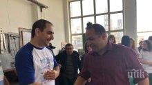 Кандидатът за евродепутат Младен Шишков се срещна с работници от рафинерия в Белозем