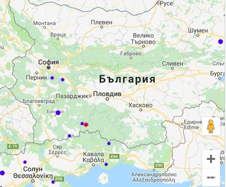 Земетресение с магнитуд 2.5 по скалата на Рихтер е регистрирано в района на община Доспат