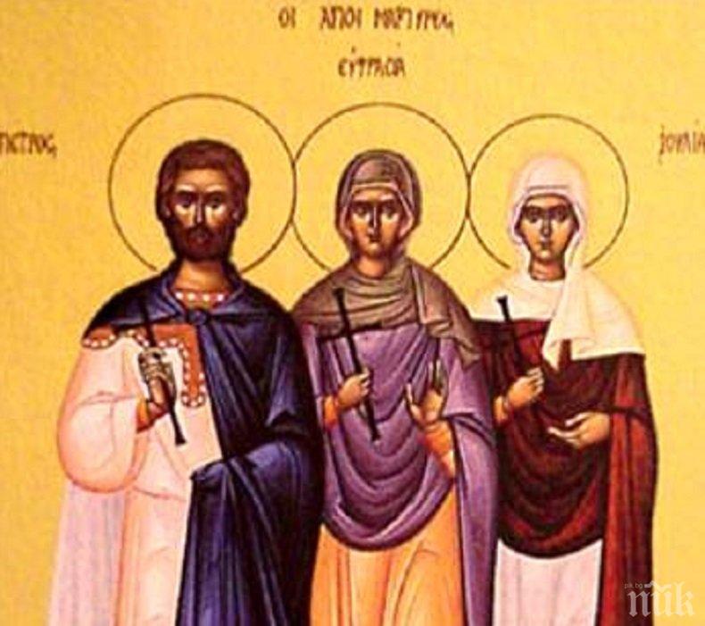 ПОЧИТ: Честваме паметта на свети Теодот, който тайно погребвал убитите християни в Анкара