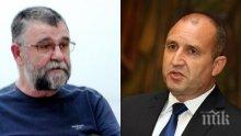 ПЪРВО В ПИК: Писателят Христо Стоянов изригна навръх 24 май: Обидно ми е слово да произнася някакъв си Румен Радев, президент на низшите духом!