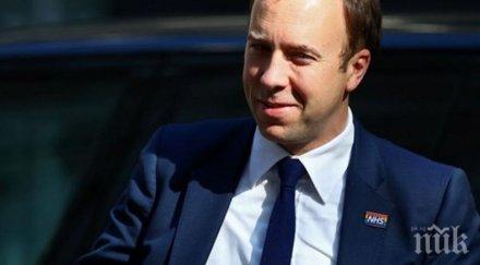 мераци британският здравен министър включва надпреварата премиер