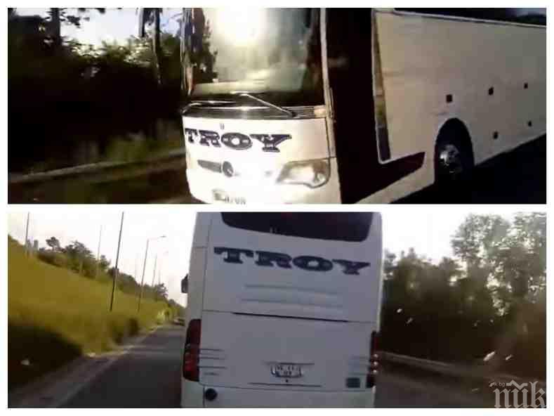 БЕСЕН ДЖИГИТ: Турски автобус профуча със 150 км/ч през Русе (ВИДЕО)